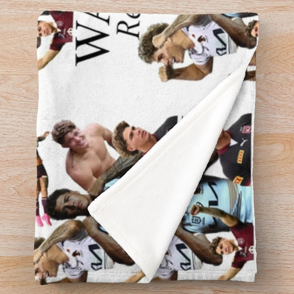 Reece Walsh collage plush blanket