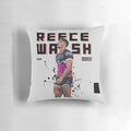 Reece Walsh inspired rugby league pillow with Brisbane Broncos and Australian footy graphics