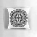 Pillow featuring a reflective mandala design, promoting balance and harmony.