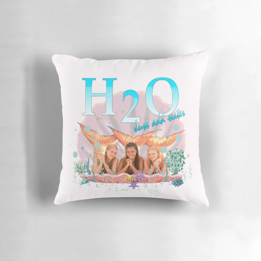 H2O-inspired pillow with a mermaid-like design