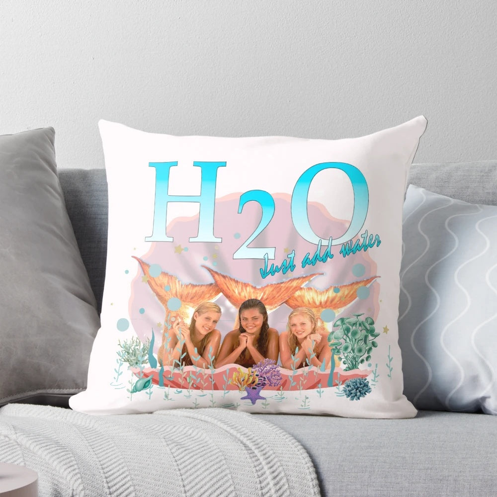 H2O-inspired pillow with a mermaid-like design