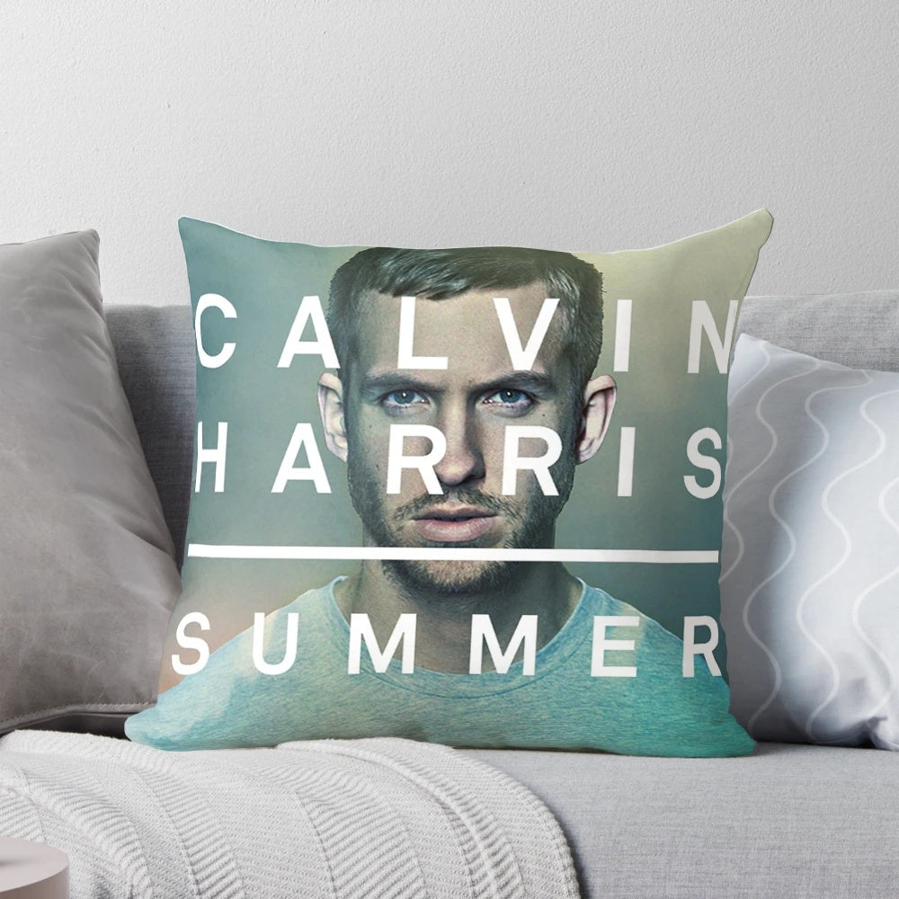 Summer pillow with Calvin Harris inspired artwork and patterns