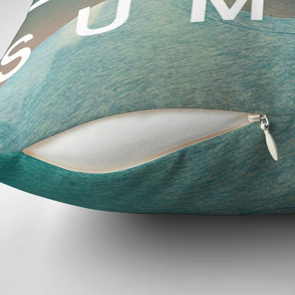 Summer pillow with Calvin Harris inspired artwork and patterns