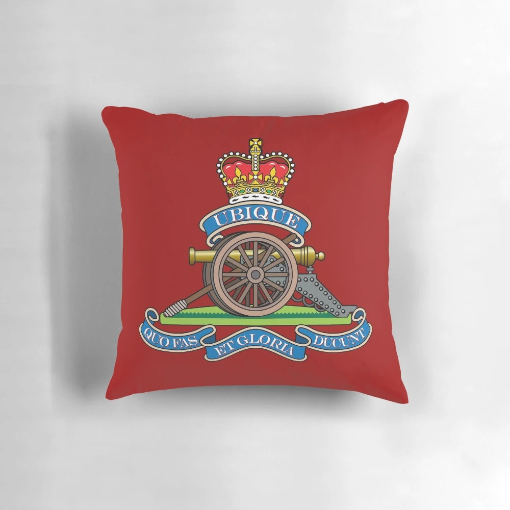 Royal Regiment of Artillery Pillow with Cannon and Military Insignia