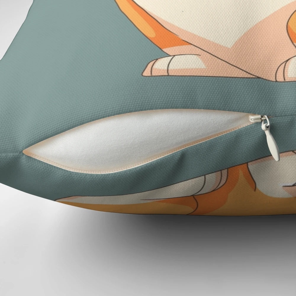 Pembroke Welsh Corgi wearing a regal crown and hat on a decorative pillow