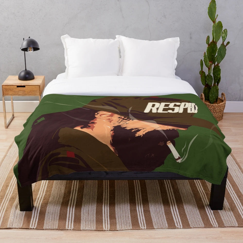 Damian Marley Plush Blanket with Reggae Inspired Design
