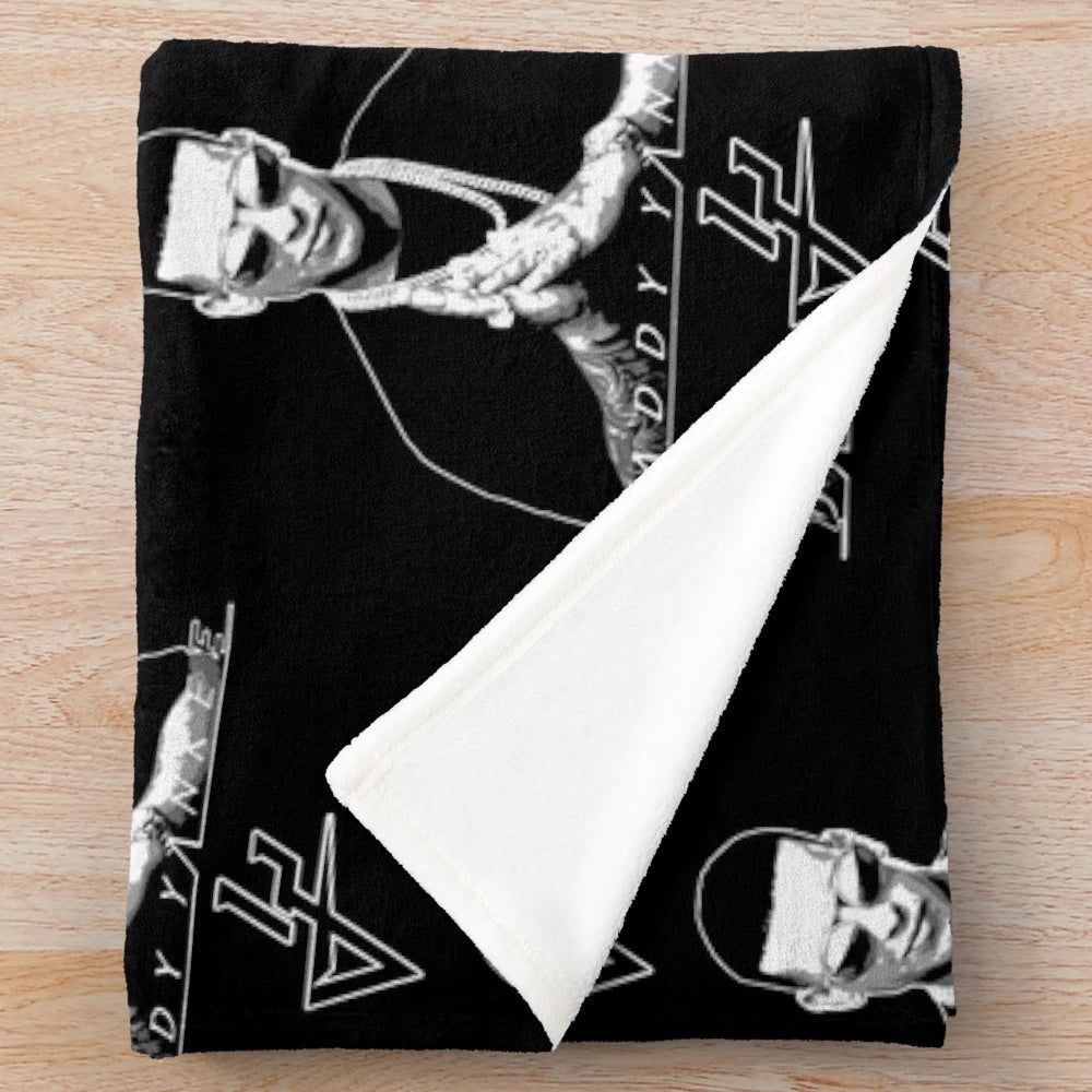 Soft plush blanket featuring the image of reggaeton singer Daddy Yankee