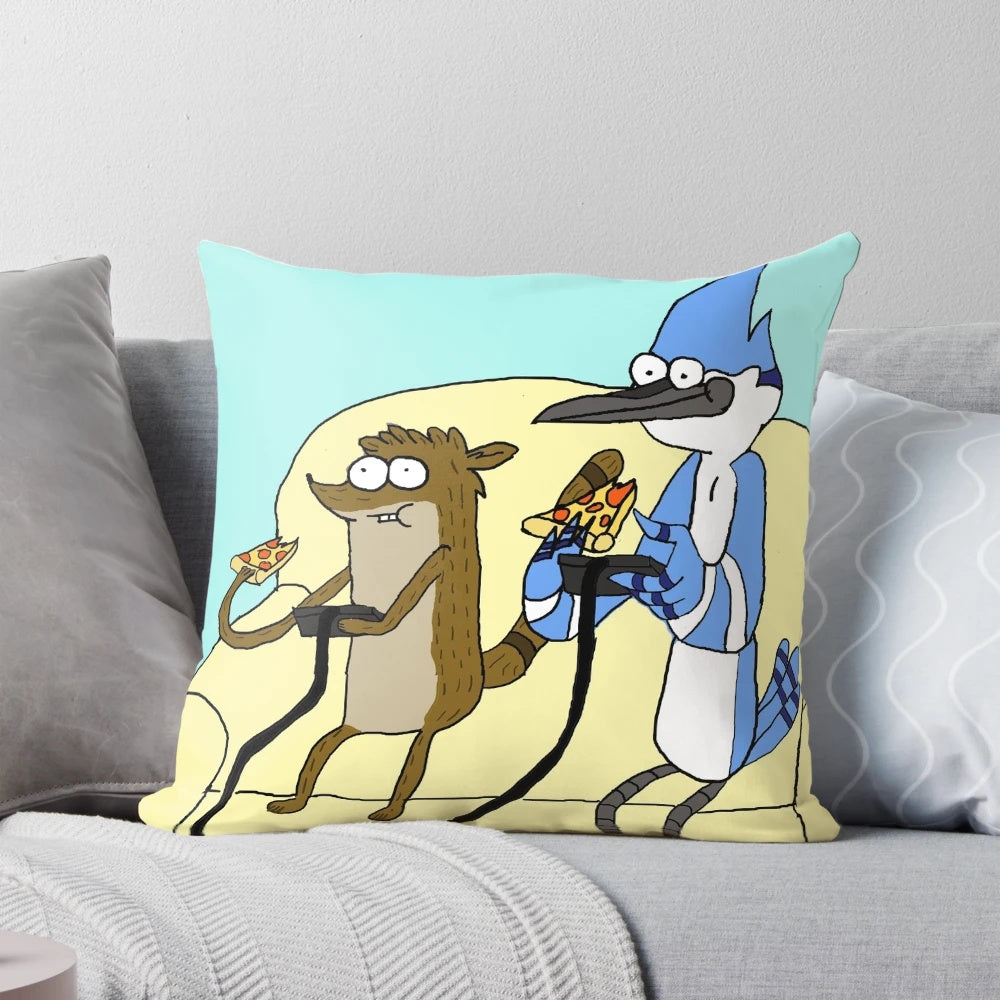 Regular Show Rigby and Mordecai best friends pillow