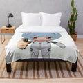 Rei Ayanami inspired plush blanket featuring the iconic Evangelion character