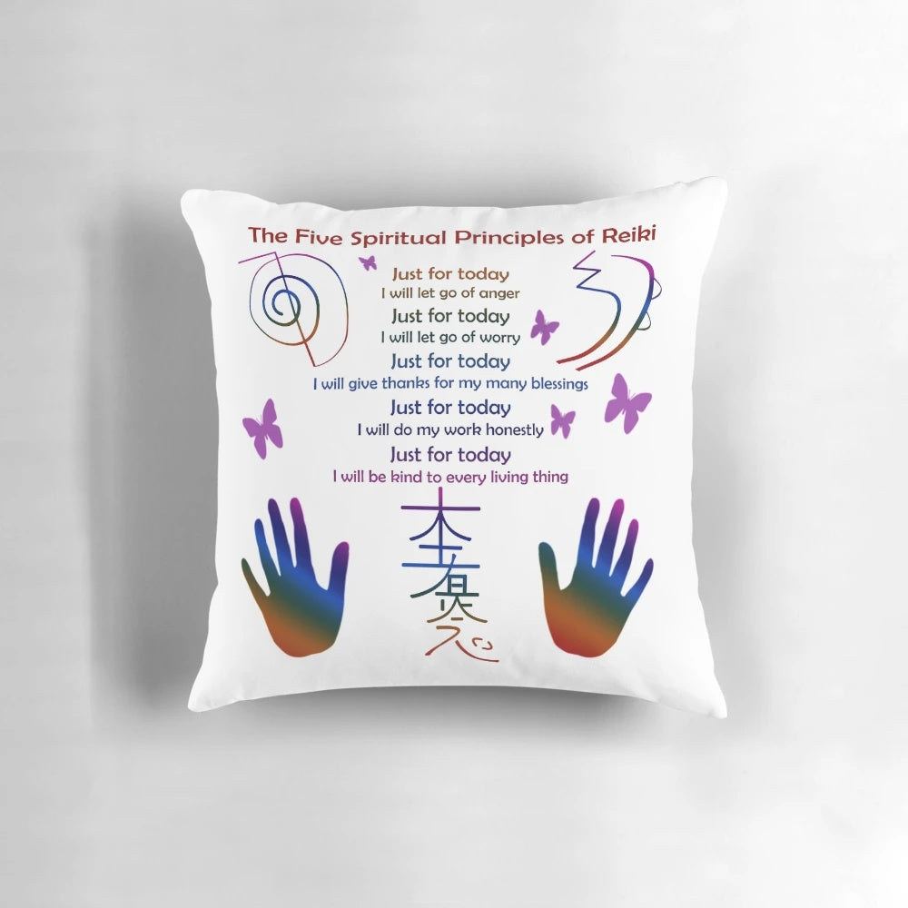 Reiki pillow with symbols for meditation, healing, and balancing chakras