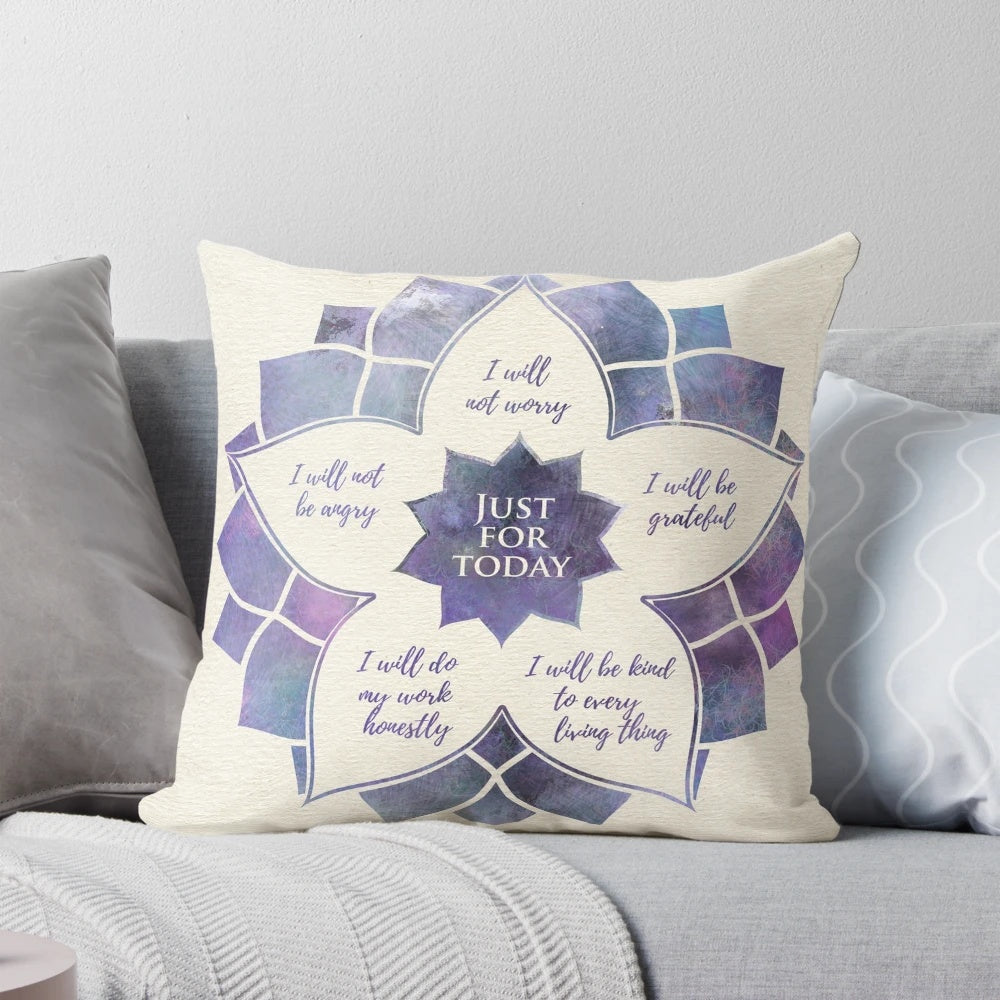 Reiki Principles Pillow with Inspirational Reiki Precepts