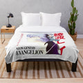 Evangelion inspired plush blanket featuring Rei Ayanami