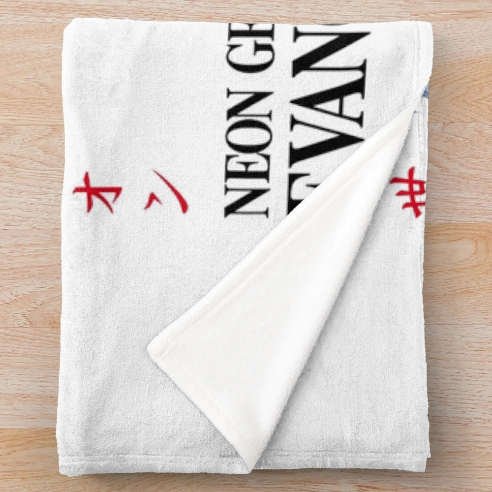 Evangelion inspired plush blanket featuring Rei Ayanami