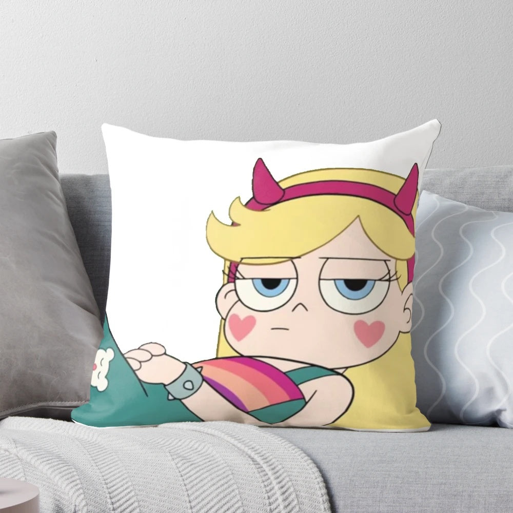 A plush, star-themed pillow for cozy lounging