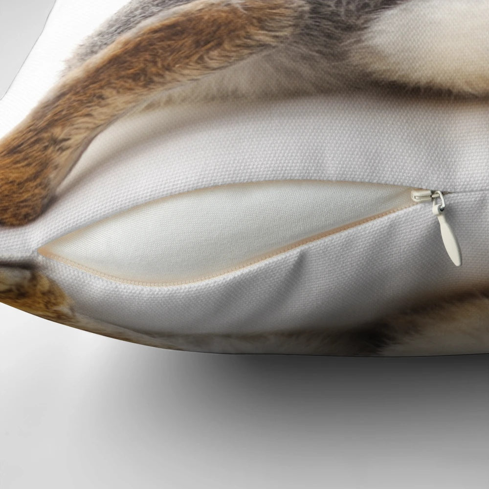 Soft and fluffy rabbit-shaped pillow for relaxation and home decor