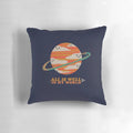 A soft, plush pillow featuring a serene space-themed design, perfect for a peaceful, happy environment.