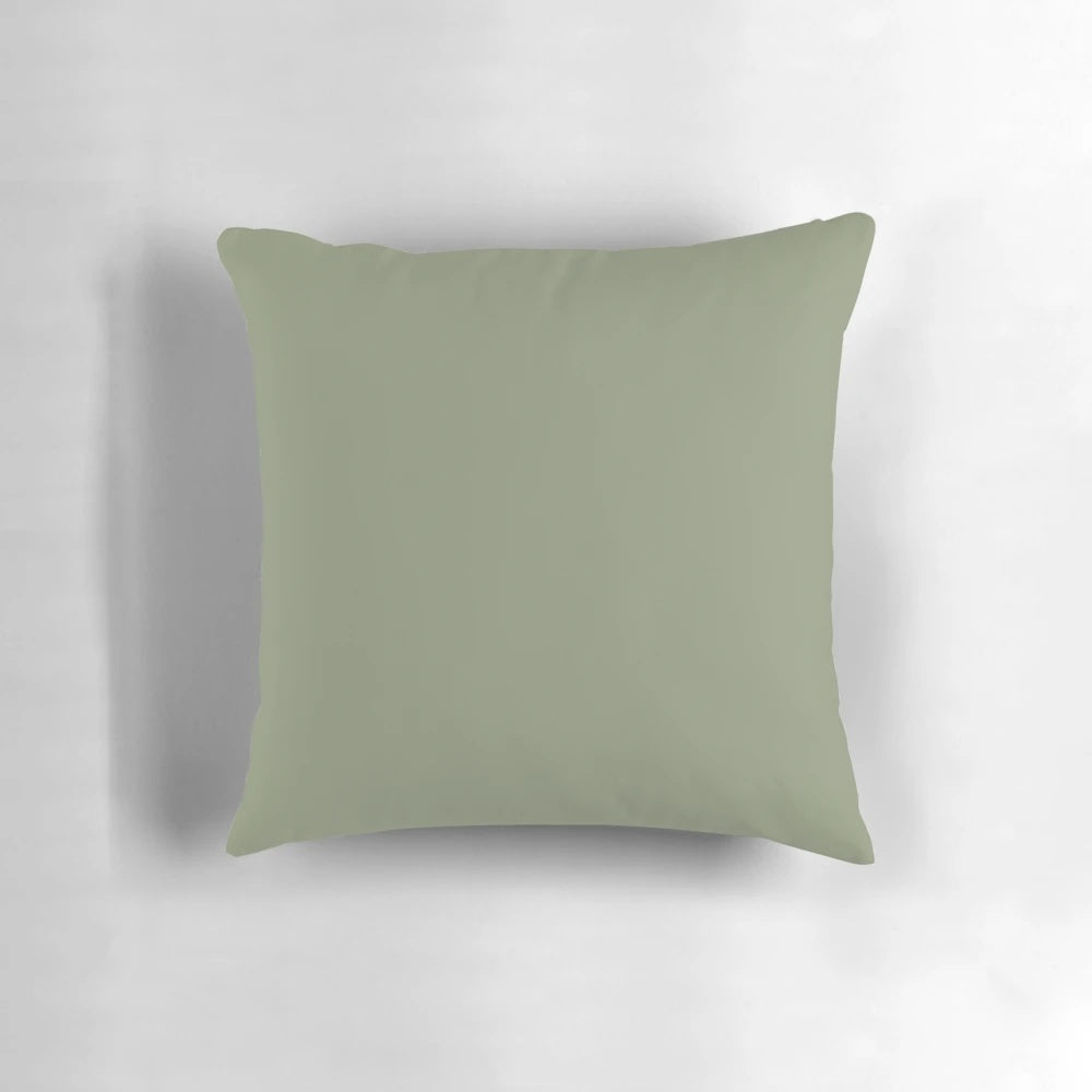 Soothing sage-colored pillow for a restful night's sleep