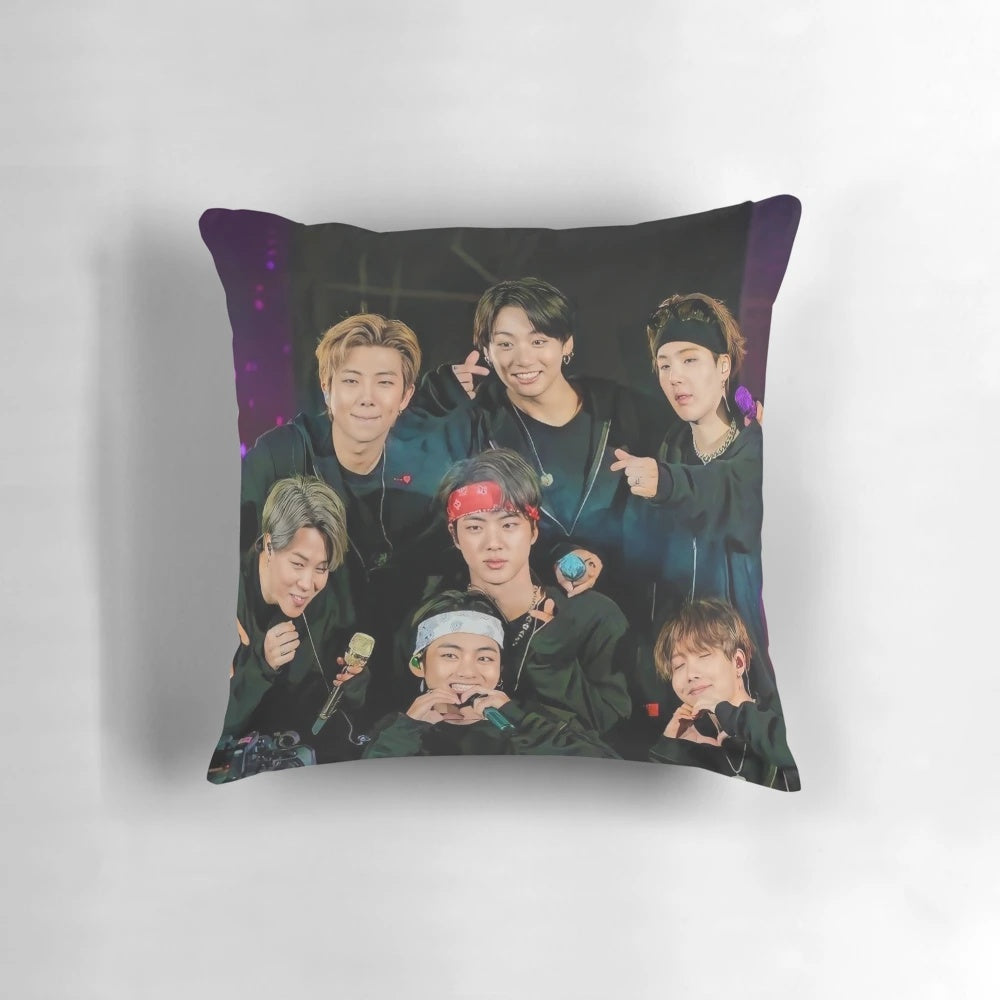 BTS OT7 Pillow featuring the seven members of the K-pop group Bangtan Sonyeondan