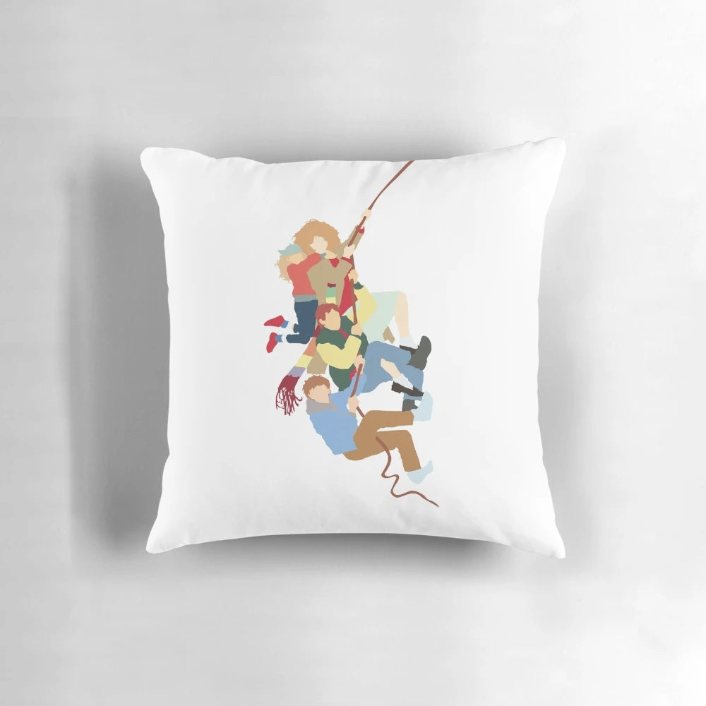 Colorful pillow featuring the iconic "Adventures in Babysitting" movie poster