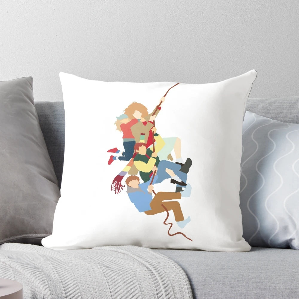 Colorful pillow featuring the iconic "Adventures in Babysitting" movie poster