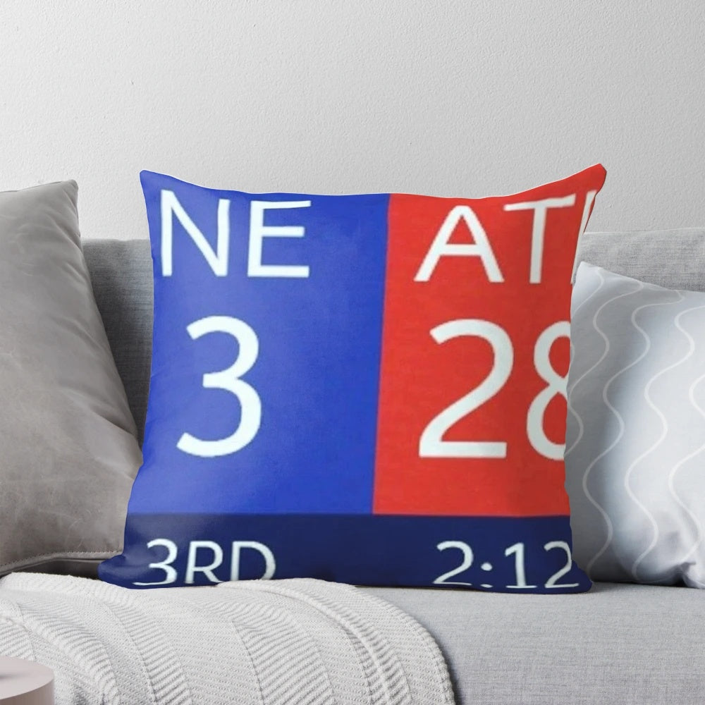 Pillow featuring the 28-3 Falcons Super Bowl lead against the Patriots