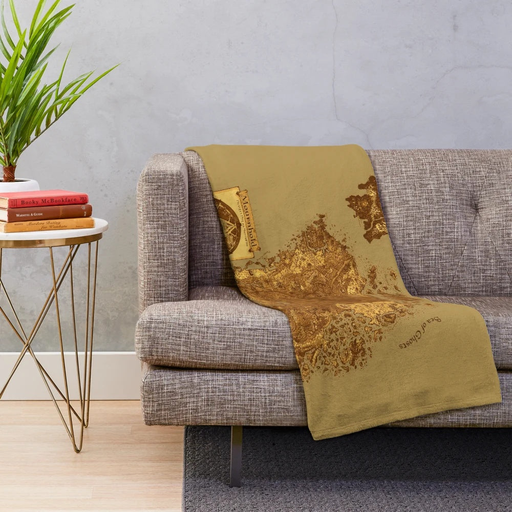Remastered Morrowind HD Map Plush Blanket for Elder Scrolls RPG Fans