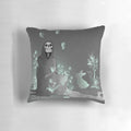 A soft, plush pillow featuring a loving grim reaper embracing a bunny, symbolizing the connection between the living and the afterlife.