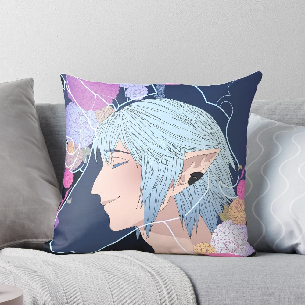 Soft, high-quality pillow featuring the character Haurchefant from the popular video game Final Fantasy XIV.