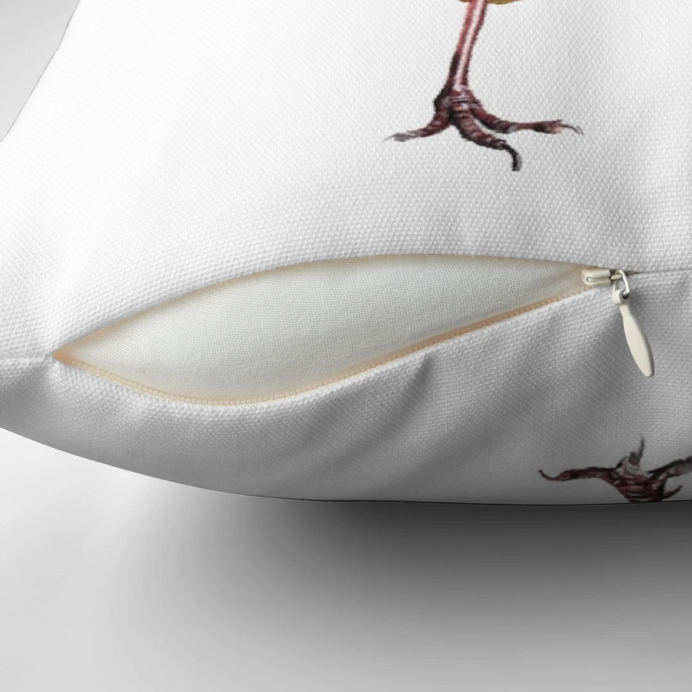 Decorative pillow with a robin redbreast bird design for memorial, sympathy, and remembrance gifts
