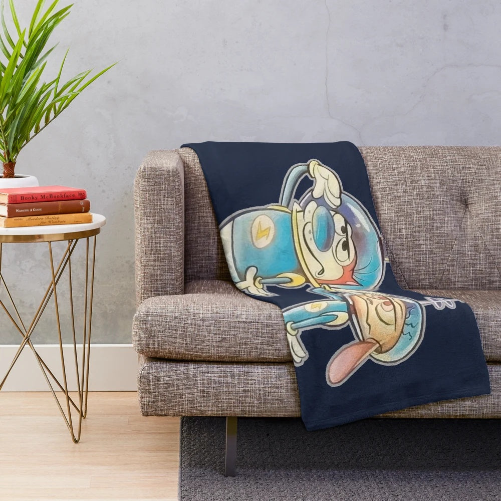 Ren and Stimpy inspired space buddies plush blanket
