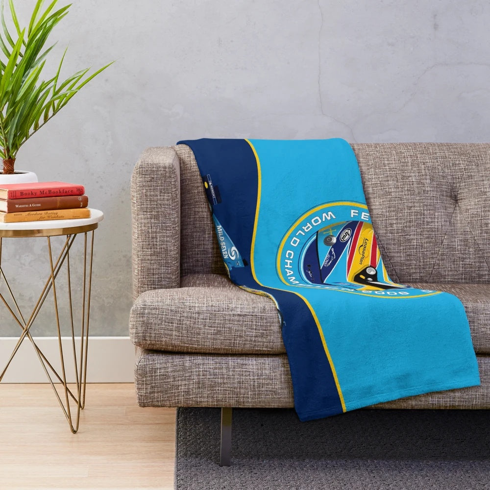 Fernando Alonso Renault Racing Inspired Plush Blanket