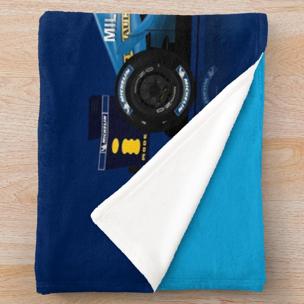 Fernando Alonso Renault Racing Inspired Plush Blanket