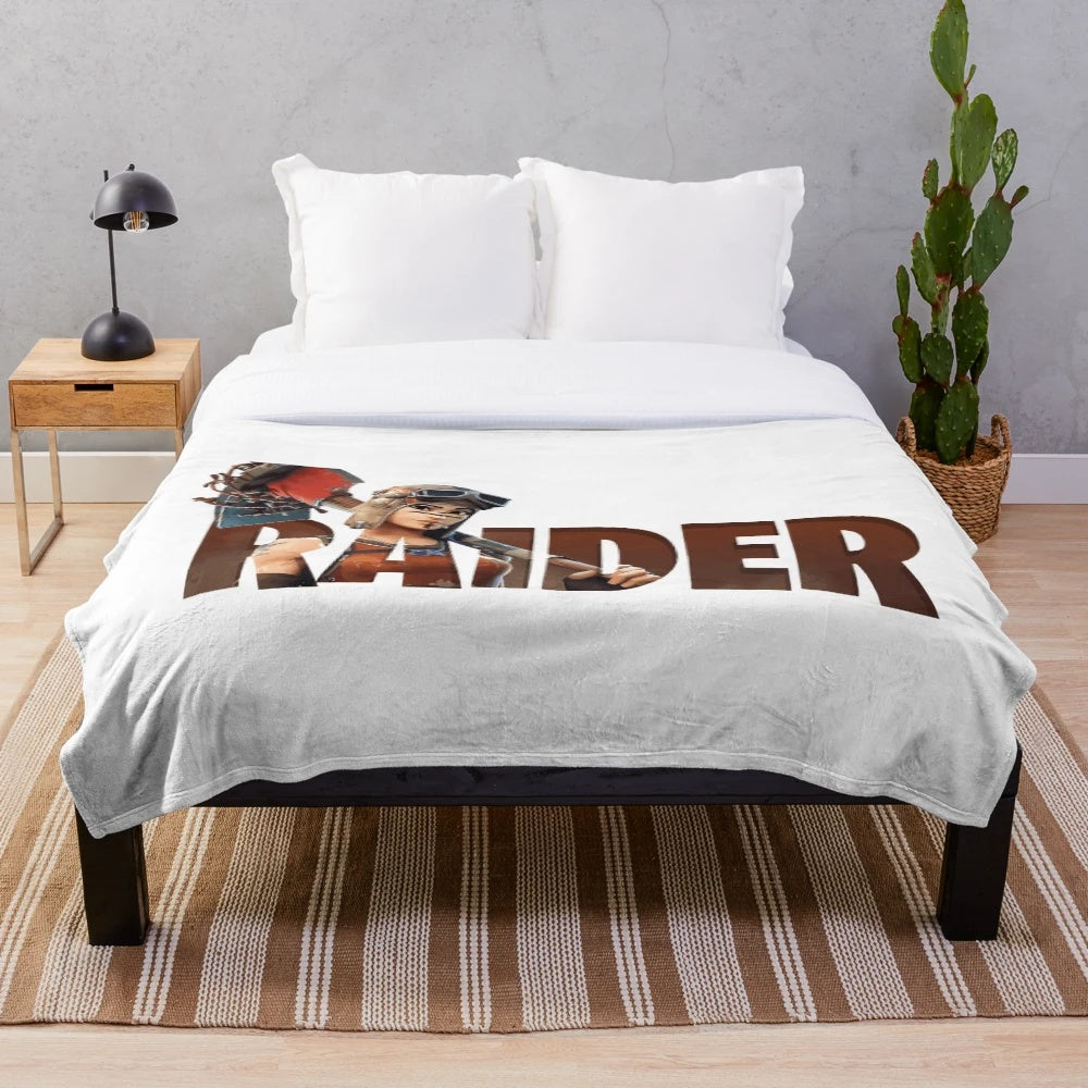 renegade raider logo art plush blanket
