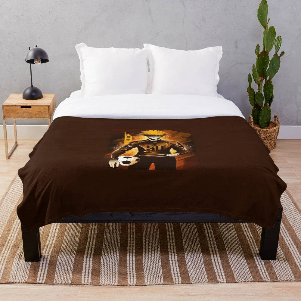 Rensuke Kunigami inspired plush blanket for Blue Lock anime fans