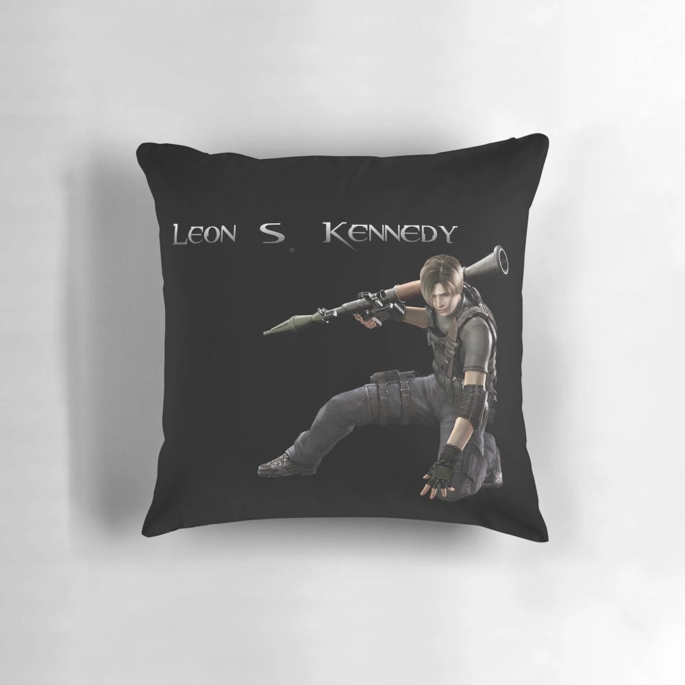 Resident Evil 4 Leon S. Kennedy Gamer Pillow - High-Quality Home Decor for Video Game Fans