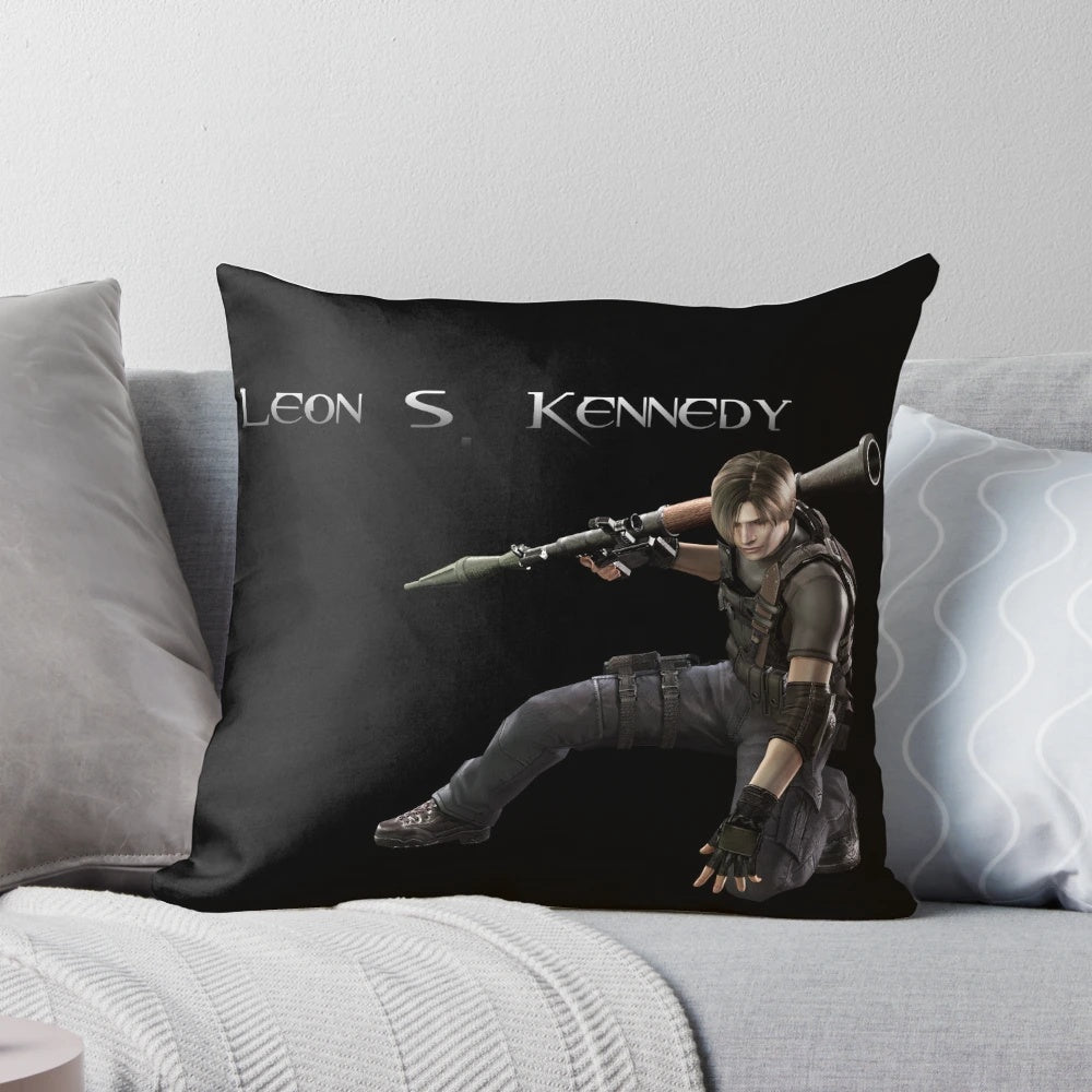 Resident Evil 4 Leon S. Kennedy Gamer Pillow - High-Quality Home Decor for Video Game Fans