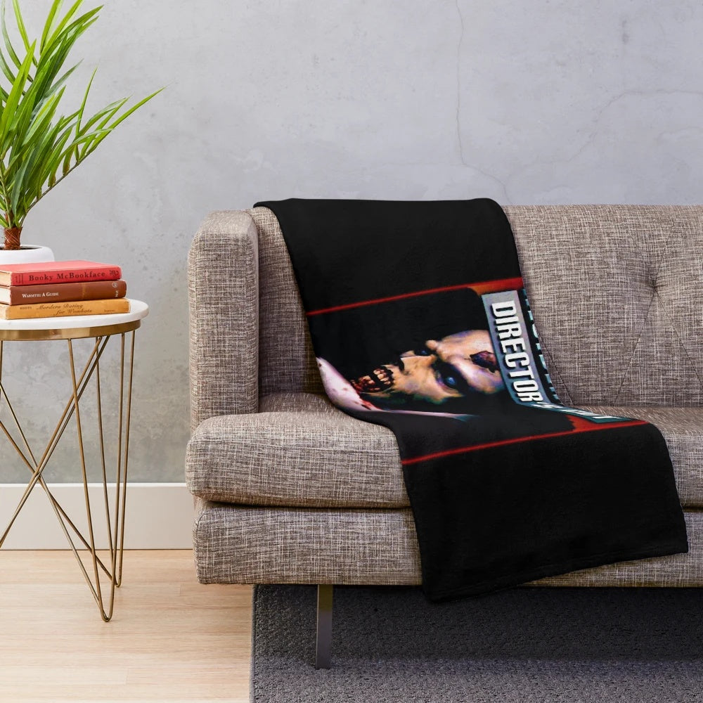 Resident Evil-inspired horror plush blanket featuring the Umbrella Corporation logo and zombie imagery