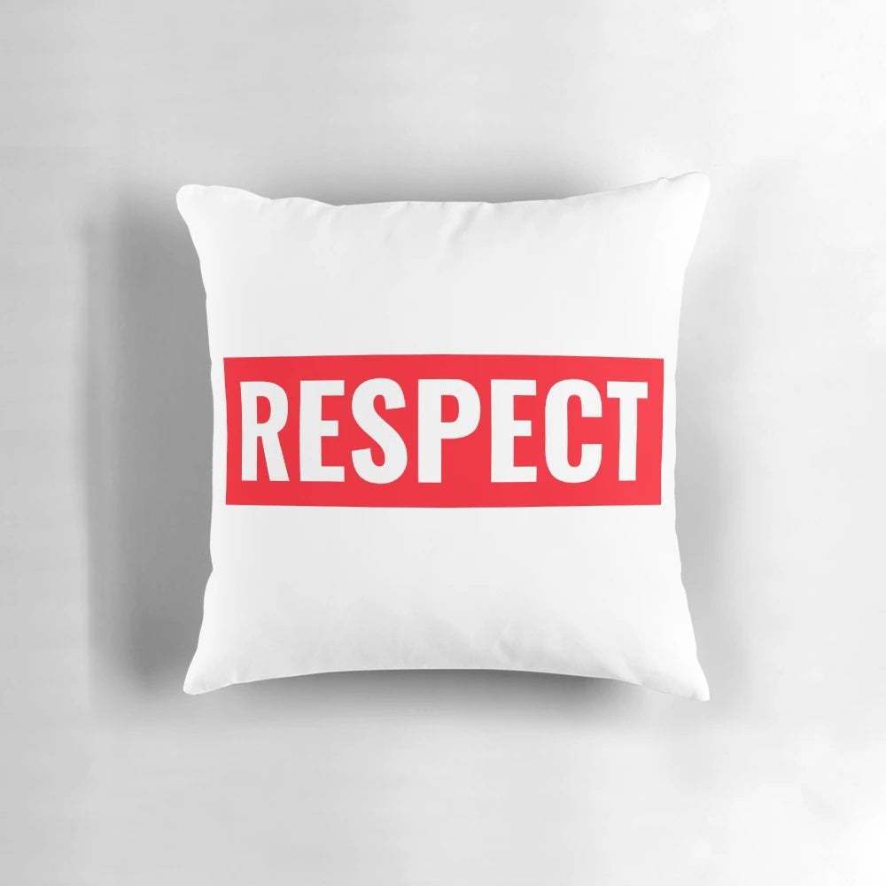 Respect Red Pillow - Promote Harmony and Compassion