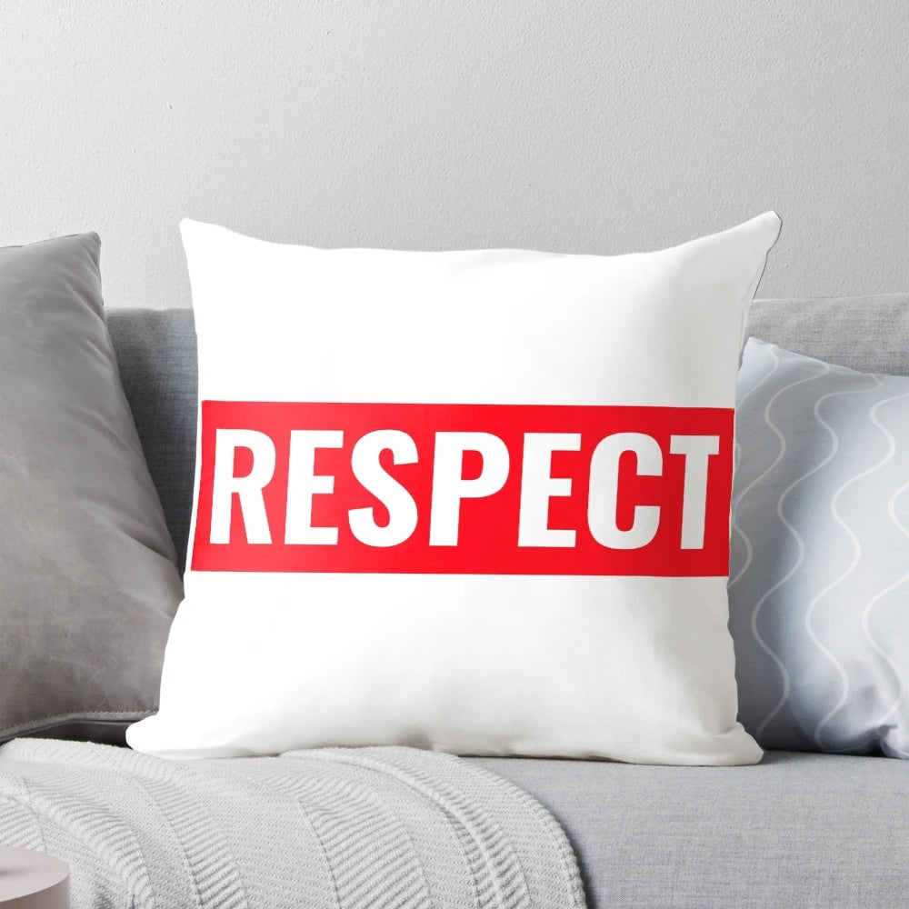 Respect Red Pillow - Promote Harmony and Compassion