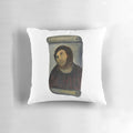 Pillow featuring the restored "Ecce Homo" painting of Jesus