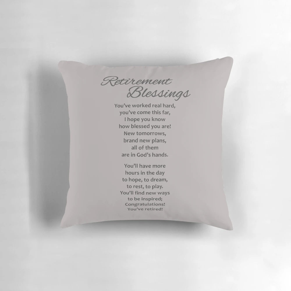 Retirement gifts for new retirees, including a retirement poem and party decorations.