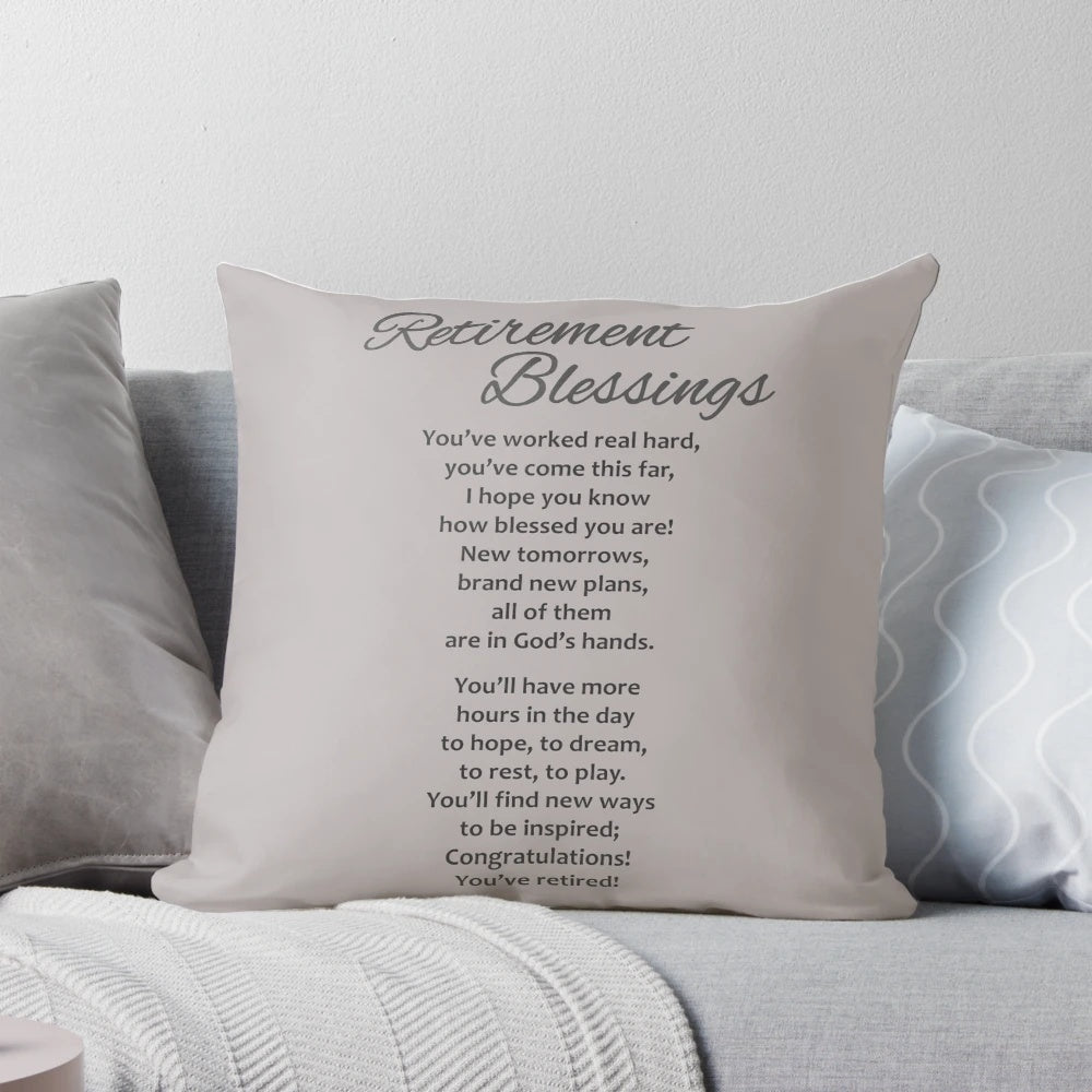 Retirement gifts for new retirees, including a retirement poem and party decorations.