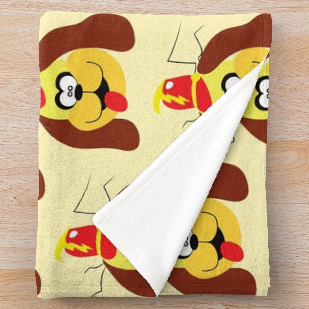Retro 1960s The Banana Splits Fleegle Plush Blanket