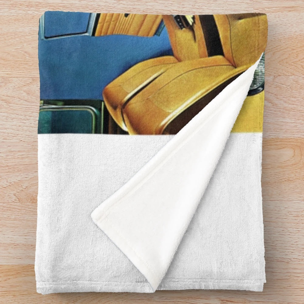 Plush blanket featuring the NSU Prinz, a classic European sports car with a Wankel rotary engine