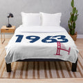 Plush blanket featuring a retro design inspired by the iconic sights of San Francisco in 1963