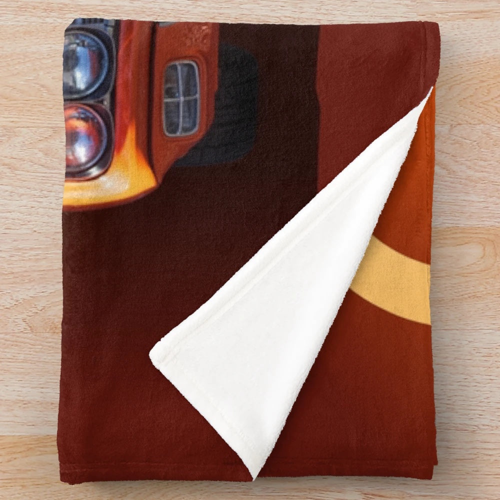 1969 Orange GTO Inspired Plush Blanket