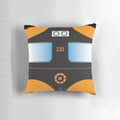 Vintage orange and black 1980's CIE A-Class locomotive pillow with iconic Super Train livery design.