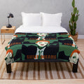 Retro 1980s pop art plush blanket featuring Eurythmics singer Annie Lennox