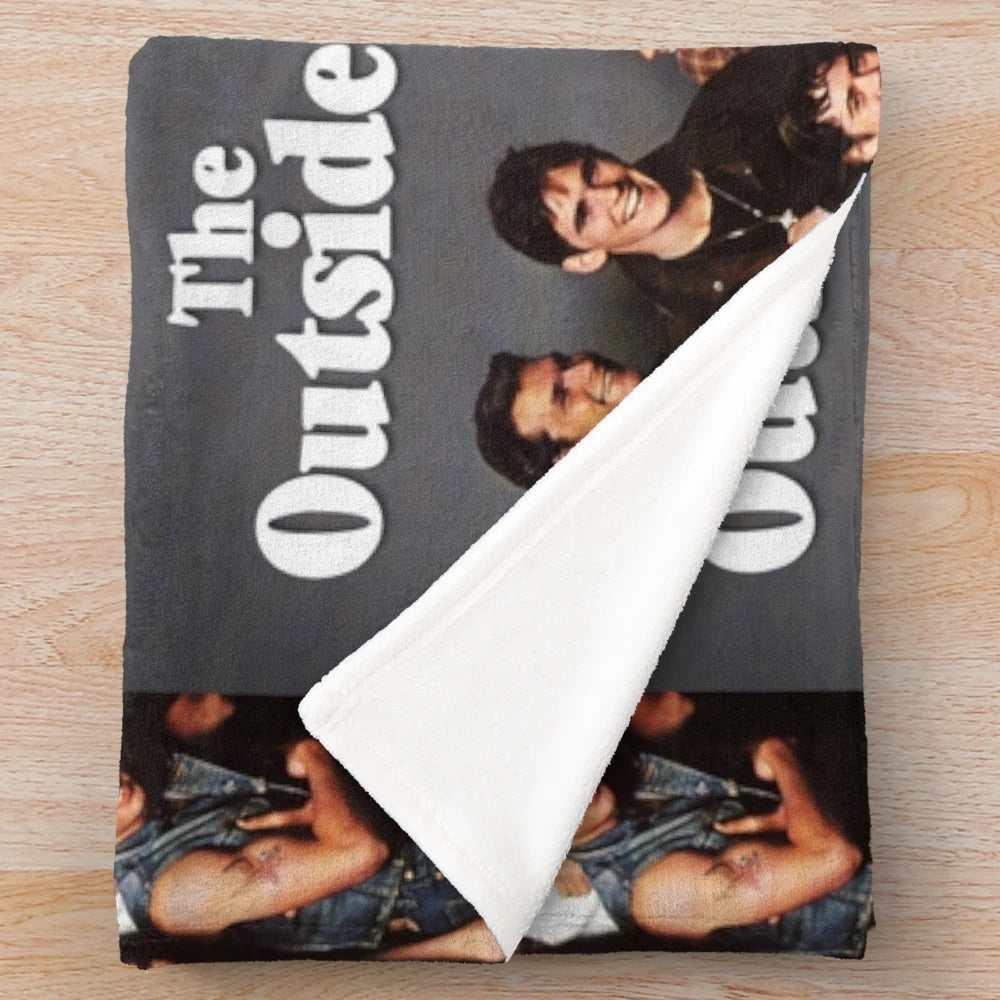 The Outsiders movie 1983 plush blanket featuring Ponyboy and Johnny Cade