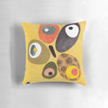 Retro 50s 60s style pillow with vibrant abstract mid century modern design
